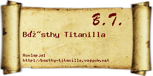 Básthy Titanilla névjegykártya